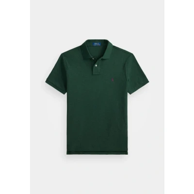 Image of Polo Ralph Lauren AJUSTE DROIT EN COTON BASIC MESH men&#039;s shirt in Green