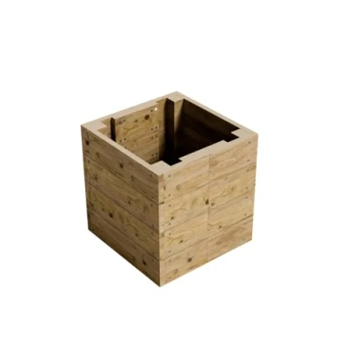 Image of Gro Garden Products Wooden Raised Bed 60cm L x W H Large Planters for Vegetables, Herbs, or Flowers Trough Planter Box with FSC Tanalised Timber