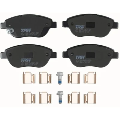 Image of 1605227, 1605354, 93169175, 93189816 brake pad set TRW COTEC GDB1701 with acoustic wear warning caliper screws accessories