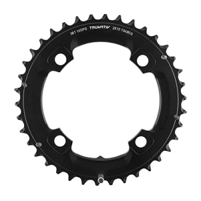 Image of Sram MTB Truvativ Chainring 38T 4 Bolt 104 mm BCD Aluminium L Pin Blast Black 2 x 10 (38 24) S1 (49 Chainline)
