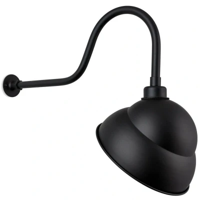 Image of Sign 1 Light Outdoor 9&#039; Reflector Black IP43, E27
