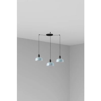 Image of Tatawin Small Cluster Pendant Ceiling Light Black, Bluish Grey 3x E27