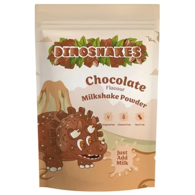 Image of Dinoshakes Chocolate Milkshake Powder for Kids, Gluten Free, Nut Free &amp; Vegetarian Friendly, 1kg