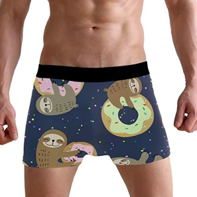 Image of PUXUQU Mens Boxers Shorts Cute Animal Dinosaur Rainbow Boxer Briefs Underwear for Men Boy