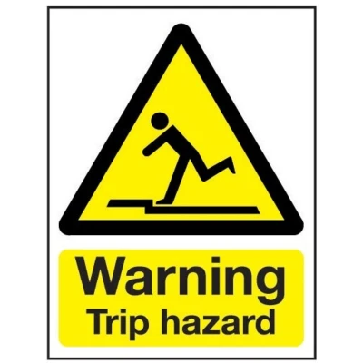 Image of Sitesafe Trip Hazard Rigid PVC Warning Sign 297 x 420mm