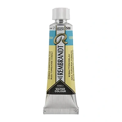Image of Rembrandt Watercolour Tube 10 ml Cobalt Turquoise Blue 586