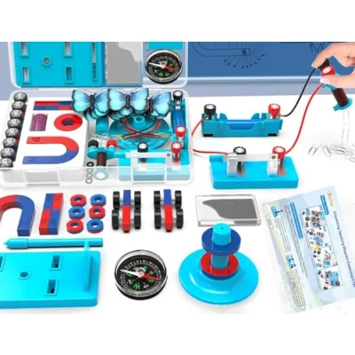 Image of Science Magnets Experiment Set for Kids Electricity and Magnetism Kit Students Stem Physics Lab Basic Circuit Tools Learning Starter