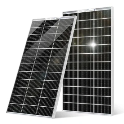 Image of ECO WORTHY 240W Bifacial Solar Panel 2pcs 120 Watt 12 Volt Monocrystalline Module Off Grid PV Power for Home, Camping, Boat, Shed Farm, RV