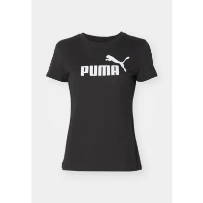 Image of Puma NO 1 LOGO Print Tshirt, Women&#039;s, Size: XS, Black
