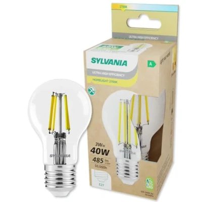 Image of SYLVANIA Platinum LED GLS High Efficient 2.3W (40W eqv.) E27 4000K Clear