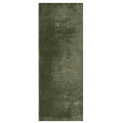 Image of vidaXL Modern Forest Green Short Pile Rug Soft, Non Slip, Machine Washable, Suitable for Underfloor Heating 80 x 200 cm, Polyester Material