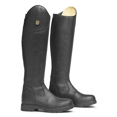 Image of Mountain Horse Womens Wild River Long Riding Boots Black Waterproof Sprayproof Footwear Calf Size Regular/Regular, 39