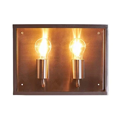 Image of Biard Modern Outdoor Silver Stainless Steel Twin Wall Light 60W E27 Blub IP44 Rated Ideal for Porch, Driveway, Pathway, Patio &amp; Garden Energy Rating A++ Fixing Kit Included