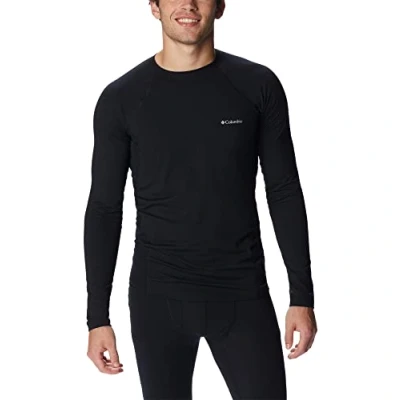 Image of Columbia Midweight LONG Sleeve Sports Tshirt, Men&#039;s, Size: Medium, Black