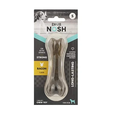 Image of Zeus NOSH STRONG Dog Chew Bone Bacon Flavour, Small
