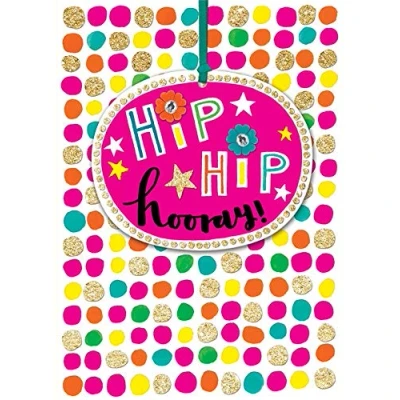 Image of Rachel Ellen Designs Marigold Range Hip, Hooray! Birthday Greeting Card MARG24