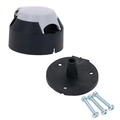 Image of AB Tools Tow Bar Electrics 7 Pin S Type Plastic Grey Socket for Caravans &amp; Gasket Seal