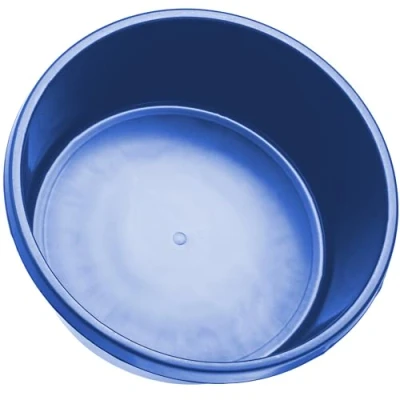 Image of KADAX Round Mortar Tub 11 L, Plastic Bucket for Construction Site, Garden, Large Washing Up Bowl, Durable Container Cement (Blue)