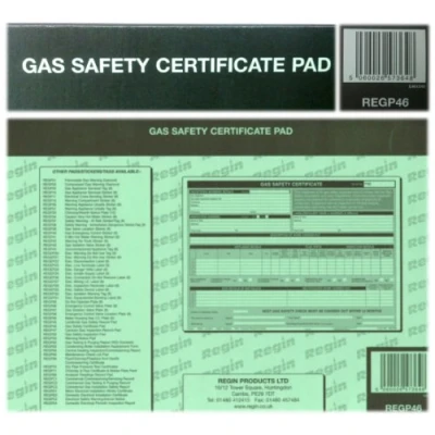 Image of Regin Landlord Notepad Gas Safety Certificate for REGP46