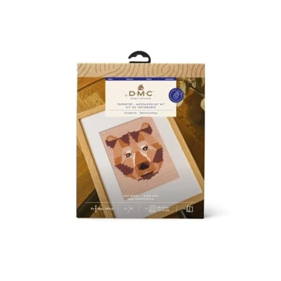 Image of DMC Tapestry &amp; Needlepoint Kit Geo Bear by Quail Studio Easy