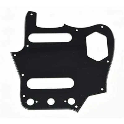 Image of Dopro Vintage JAG Guitar Pickguard Scratch Plate Fits American Jaguar Black 3 Ply