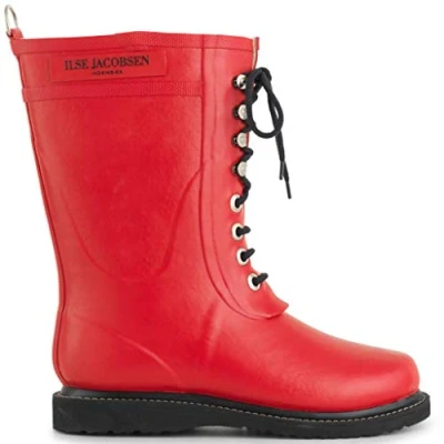 Image of Rub15 Red Women&#039;s Mid Calf Wellington Boots