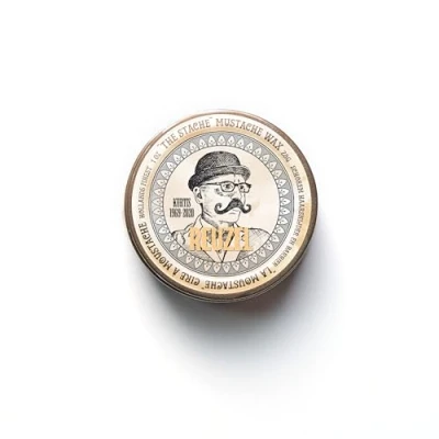 Image of Reuzel The Stache Mustache Wax Strong Hold, Low Shine Beeswax Tame And Train Unruly, Coarse Hair Perfect For Creating Your Signature Style Light Orange Mint Scent 1 Oz