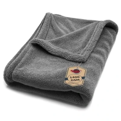 Image of Detailers United Hydro Hoover L Professional Grade Plush Microfibre Car Drying Towel 1400GSM (40 x 60 cm) (Grey) For Fast Streak Free and Detailing.
