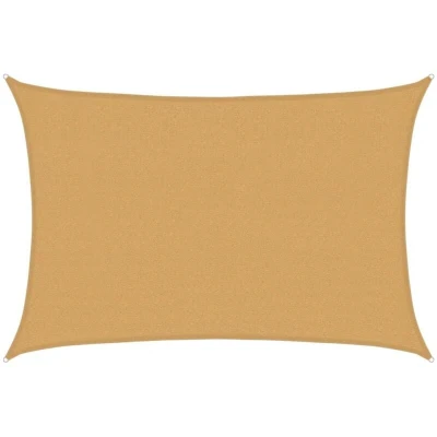 Image of vidaXL Sunshade Sail 160 g/m² Rectangular Sand 2.5x4 m HDPE