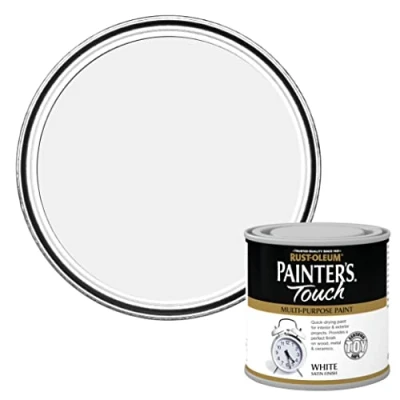 Image of Rust Oleum RO0050102F1 250ml Painter&#039;s Touch Toy Safe Paint Satin White