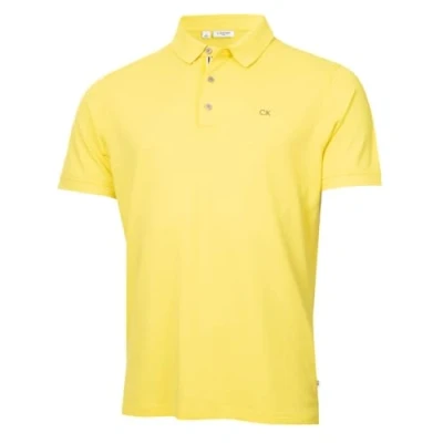Image of Calvin Klein Mens Campus Sport Polo Shirt Lemon XL