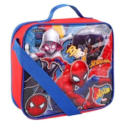 Image of TDL Spider Man 3Pc Lunch Set, Bag, Drink Bottle, Sandwich Box, School, 809941