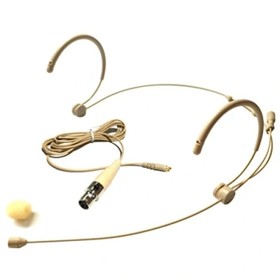 Image of Microdot 4016 Headset Headworn Microphone For SHURE Wireless System Detachable Cable With Mini XLR Ta4f Connector Omidirectional Mic