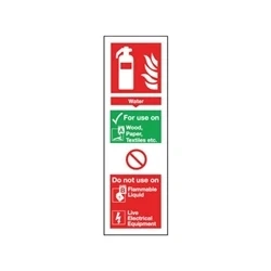 Image of SIGNSLAB F200/S Safety Sign &quot;Fire Extinguisher Water&quot;, Self Adhesive, 280 mm x 90
