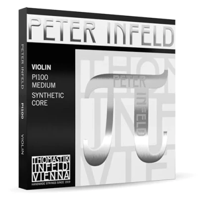 Image of Thomastik Strings for Violin Synthetic Core Peter Infeld set 4/4 E Platinum, D Silver, demanding musicians