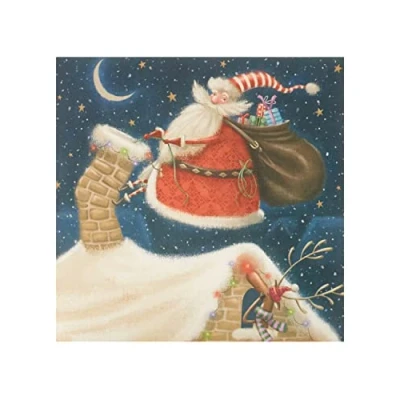 Image of Pack of 8 Climbing The Chimney NSPCC Charity Christmas Cards Xmas
