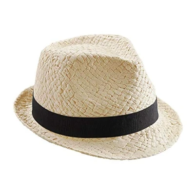 Image of Beechfield Unisex B720.NAT.3LX Festival Trilby Hats Black, Small/Medium/Large/X Large