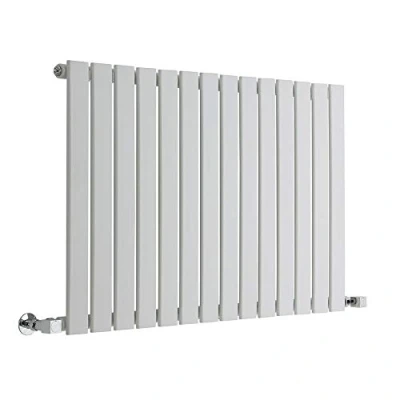 Image of Milano Alpha White Horizontal Single Flat Panel Radiator 635mm x 980mm