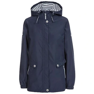Image of Trespass Womens Waterproof Jacket Flourish Lined Outdoor Hooded Rain Coat for Women, Windproof with Taped Seams, Elasticated Cuffs &amp; 4 Zipped Pockets