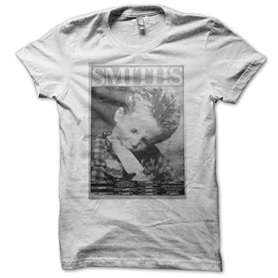 Image of Yohji&#039;s Tees Smiths Rare Tour Poster Art 1986 Men&#039;s Cotton T Shirt S XL (White, L)