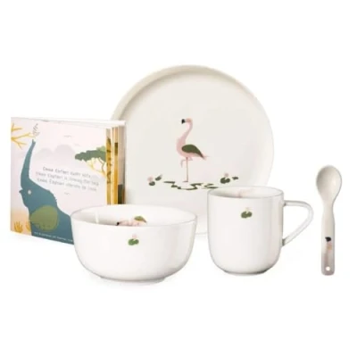 Image of ASA Selection Children&#039;s Tableware Kids Fiona Flamingo 5 piece set