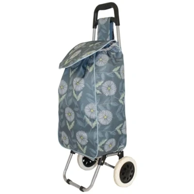 Image of 40L Lightweight Shopping Trolley Wheeled Folding Durable Cart Strong Bag Grocery