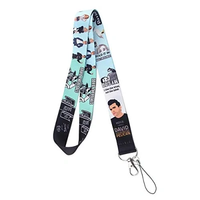 Image of Schitt&#039;s Creek David Moira Rose TV Show Comedy 17.7&quot; Neck Lanyard Keychain Holder ID Badge Mobile Phone Pin Strap by Pinstant