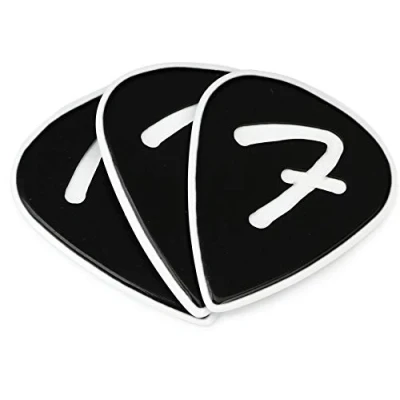 Image of Fender® F Grip 351 Picks Black (3 Pack)
