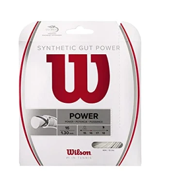 Image of Wilson Synthetic Gut Power 16 Tennis String Set, White