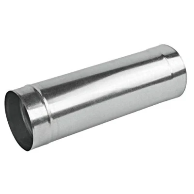 Image of Metal Rigid Pipe Galvanised Steel Ventilation Tubing Chimney Liner Duct Tube 500mm / 0.5m (110mm)
