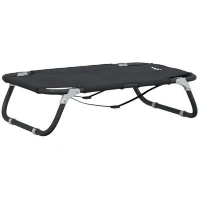 Image of vidaXL Dog Bed, Raised Foldable, Outdoor Pet Lounger, Sleeping Area, Sofa, Anthracite Oxford Fabric, Steel