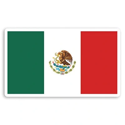 Image of 2 x 10cm Mexico Flag Vinyl Stickers Mexican Travel Luggage Sticker #31071 (10cm Wide)