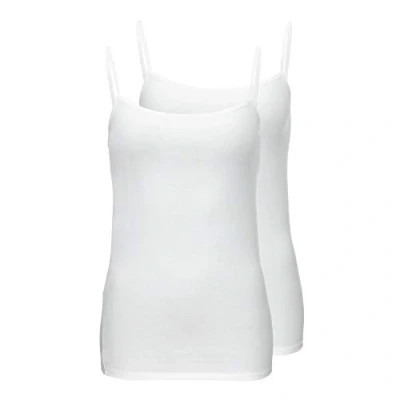 Image of Schiesser Women&#039;s Spaghettitop (2st Pack) Thermal top, Blanc (Weiss 100), 10 (S) (Pack of 2)