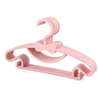 Image of Kids Hangers,Baby Hangers Nursery Clothes Bow Non Slip Wardrobe Coat for Newborn Children Clothing Pink 10PCS